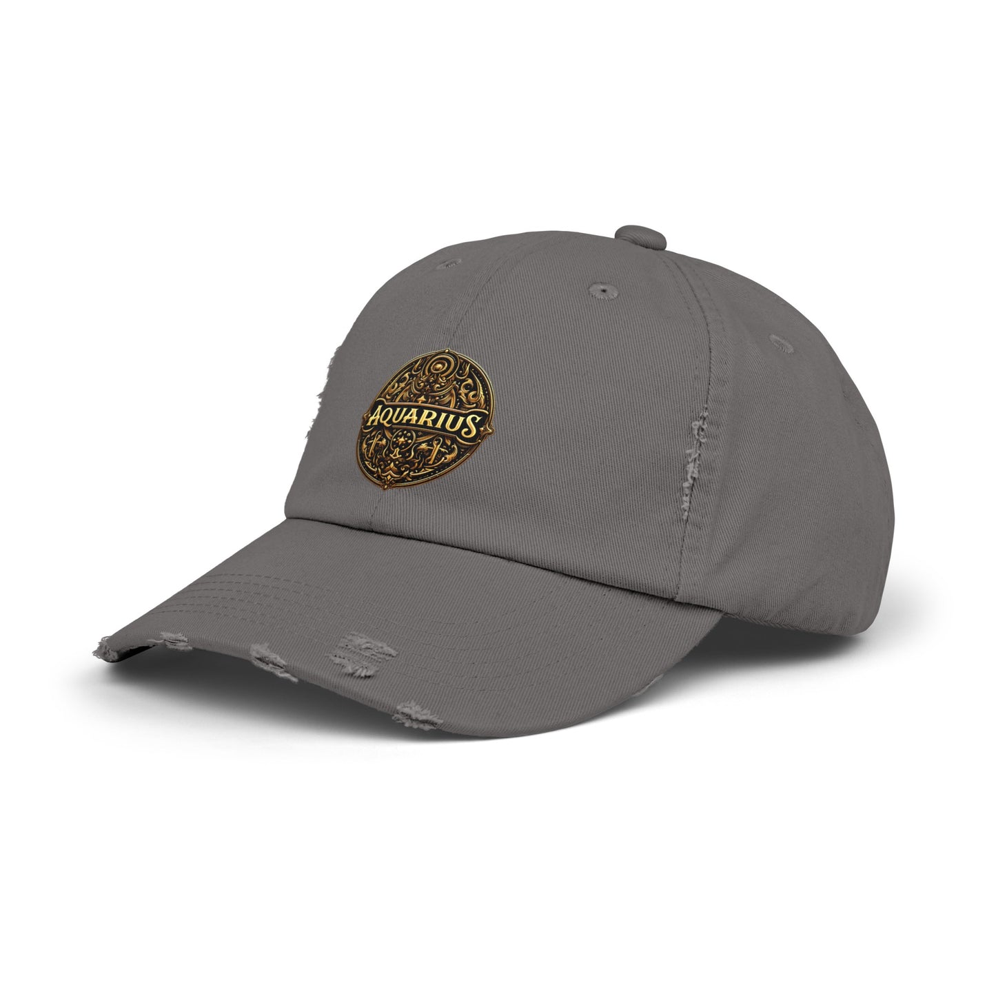 AQUARIUS Unisex Distressed Cap