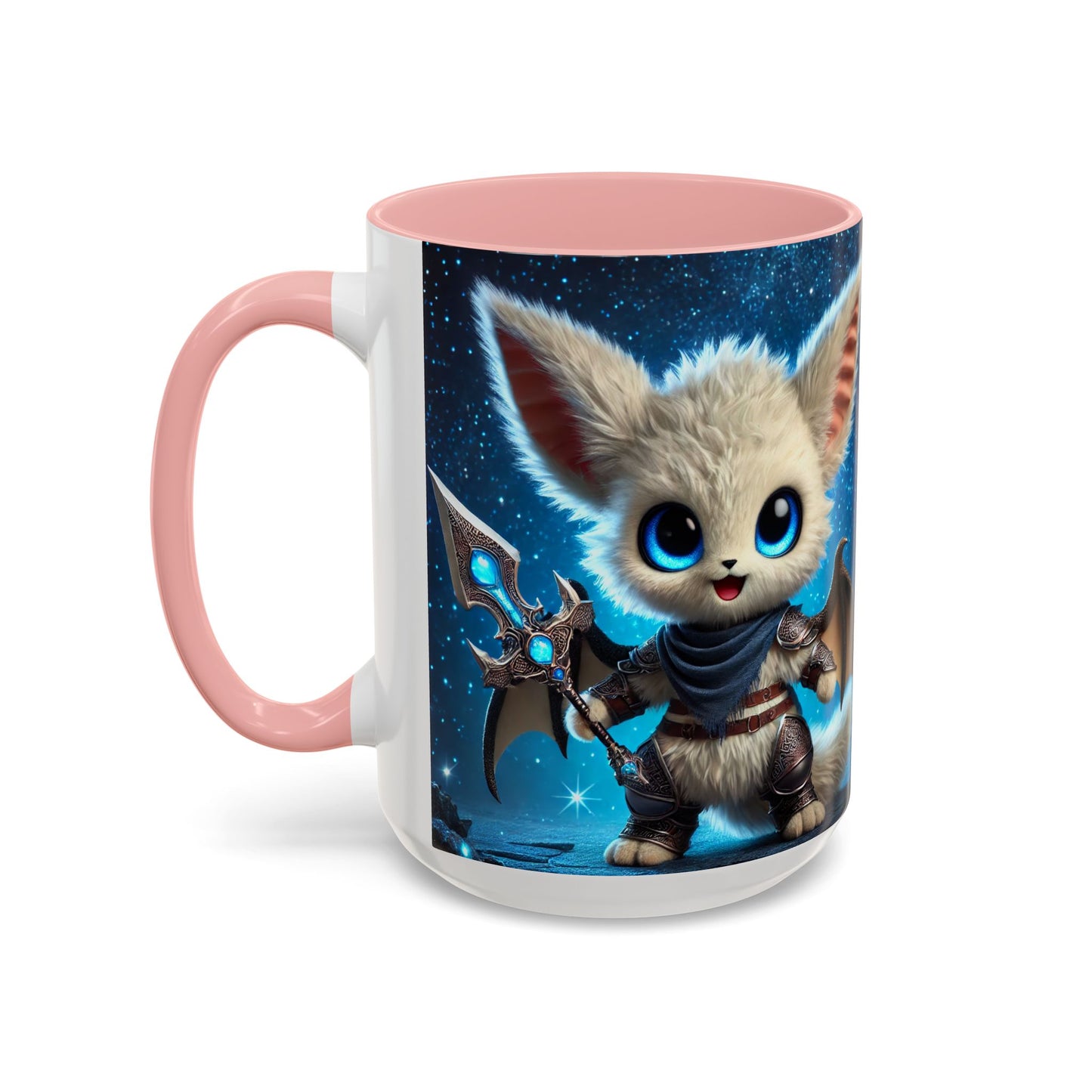 Accent Coffee Mug (11, 15oz) Valor the Valiant Fairyland Guardian, Magical and Fantasy Mug