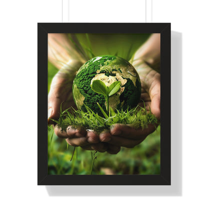 Earth Framed Vertical Poster