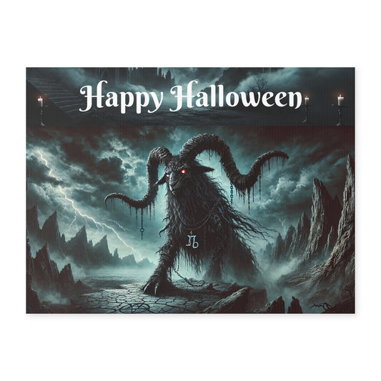 HAPPY HALLOWEEN Yard Sign Capricorn