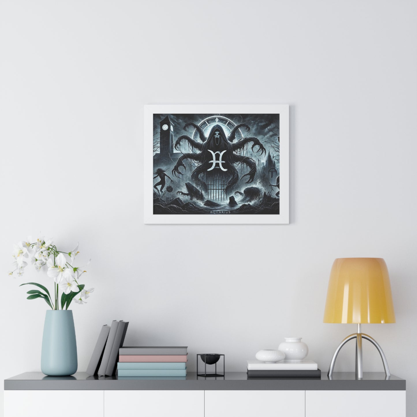 Happy Halloween Framed Horizontal Poster Aquarius