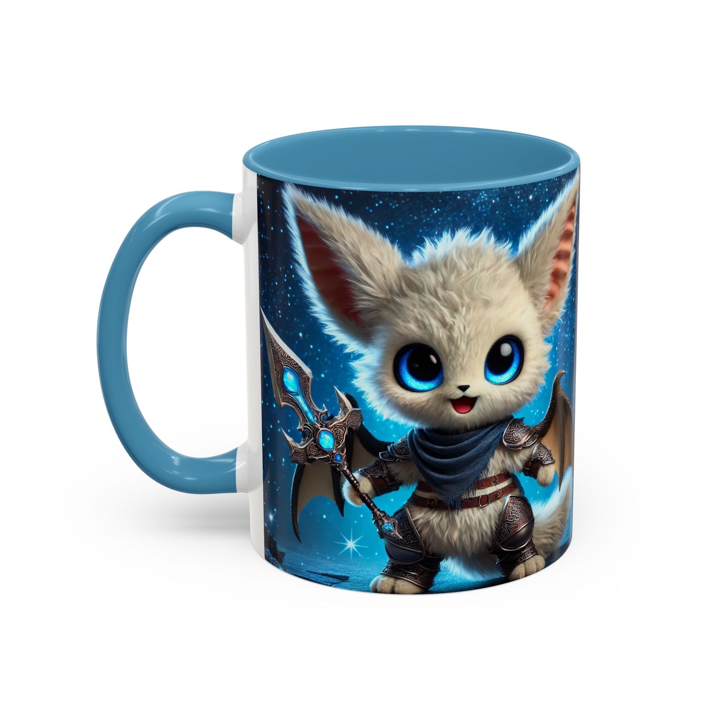 Accent Coffee Mug (11, 15oz) Valor the Valiant Fairyland Guardian, Magical and Fantasy Mug