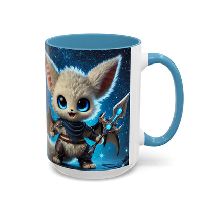 Accent Coffee Mug (11, 15oz) Valor the Valiant Fairyland Guardian, Magical and Fantasy Mug