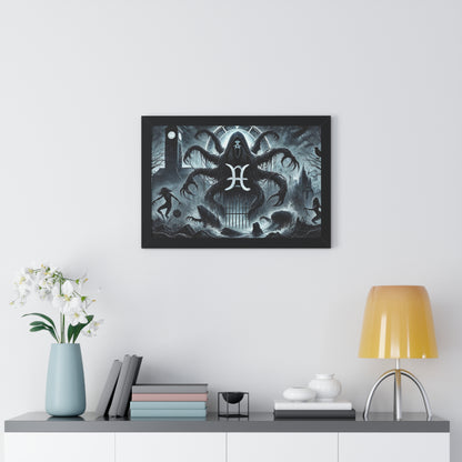 Happy Halloween Framed Horizontal Poster Aquarius