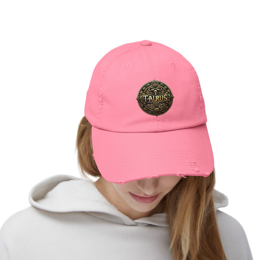 TAURUS Unisex Distressed Cap