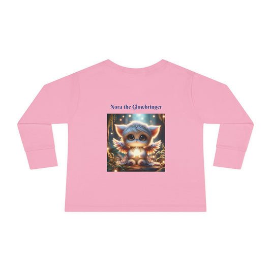 Toddler Long Sleeve Tee 2T-6T Nora the Glowbringer Fairyland Guardian, Soft and Magic