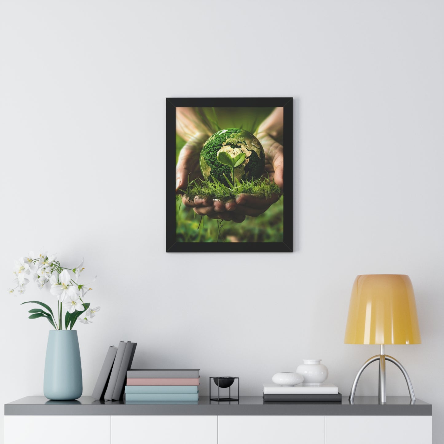 Earth Framed Vertical Poster