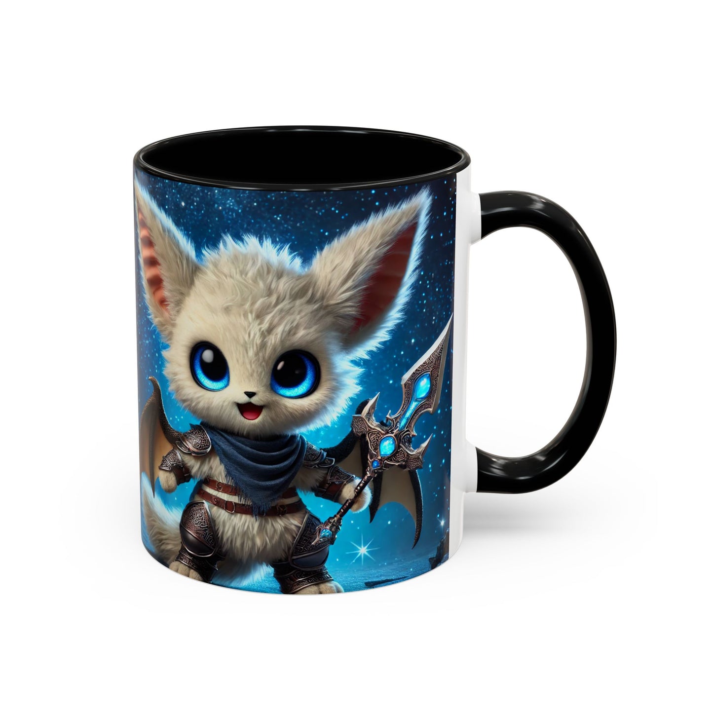 Accent Coffee Mug (11, 15oz) Valor the Valiant Fairyland Guardian, Magical and Fantasy Mug