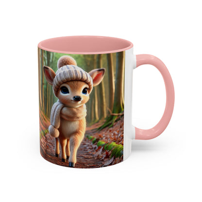 Accent Coffee Mug (11, 15oz) Young Deer Fall Edition, Magical and Fantasy Mug