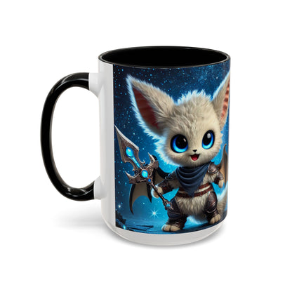 Accent Coffee Mug (11, 15oz) Valor the Valiant Fairyland Guardian, Magical and Fantasy Mug