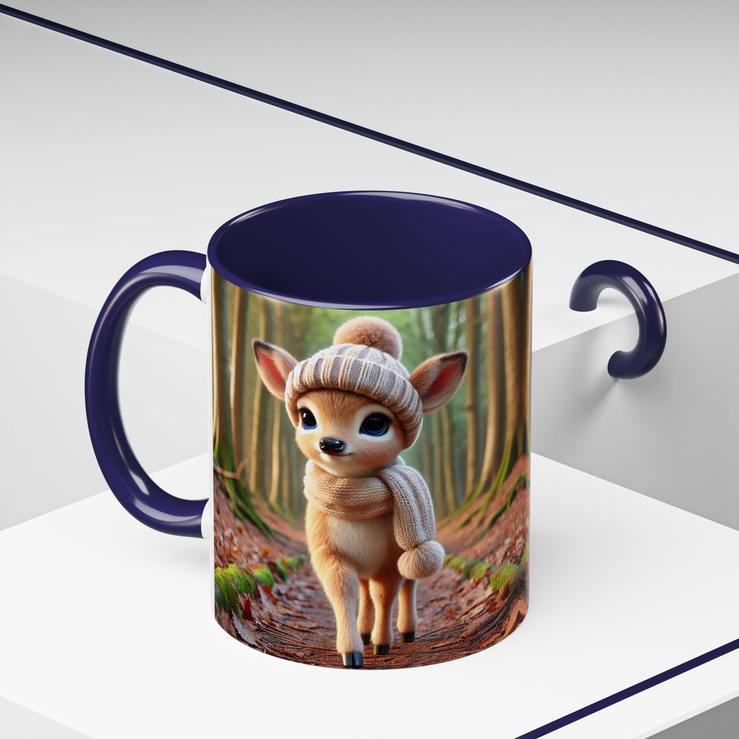 Accent Coffee Mug (11, 15oz) Young Deer Fall Edition, Magical and Fantasy Mug