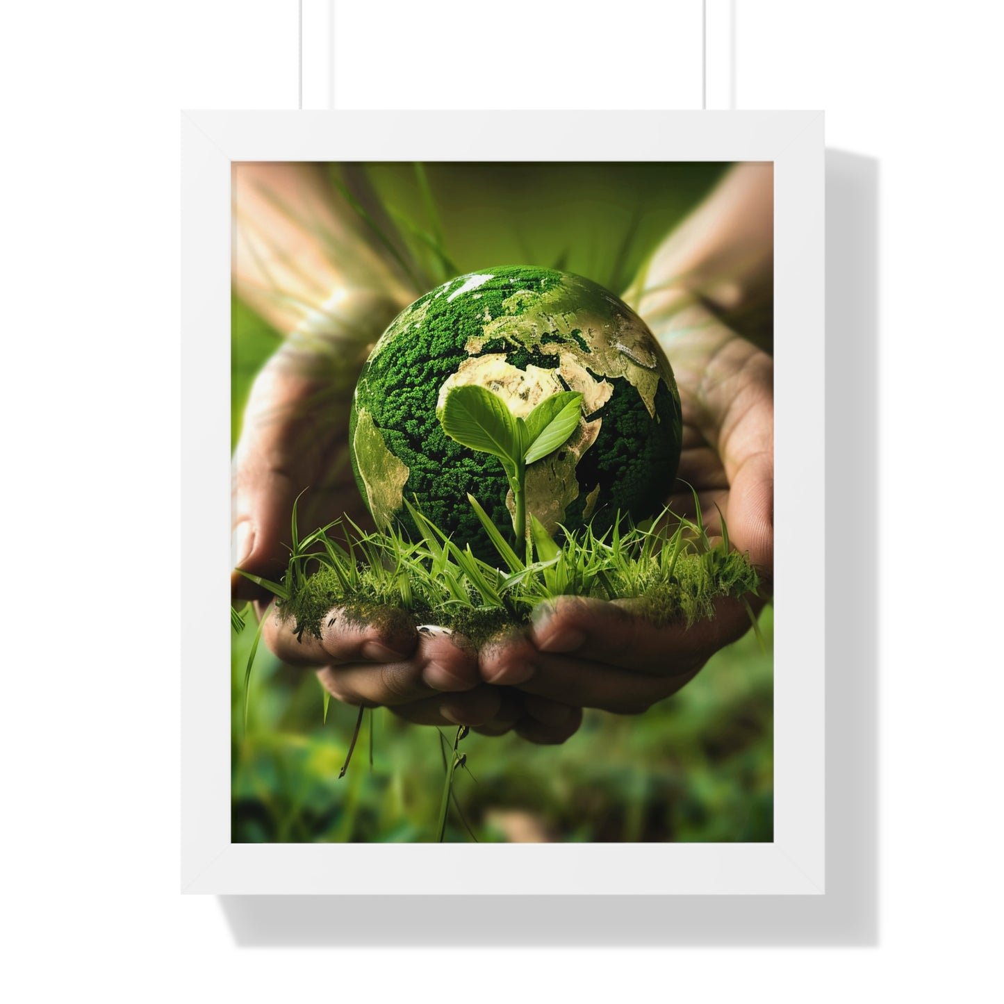 Earth Framed Vertical Poster