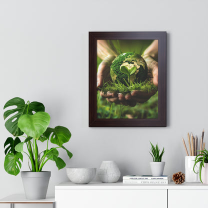 Earth Framed Vertical Poster