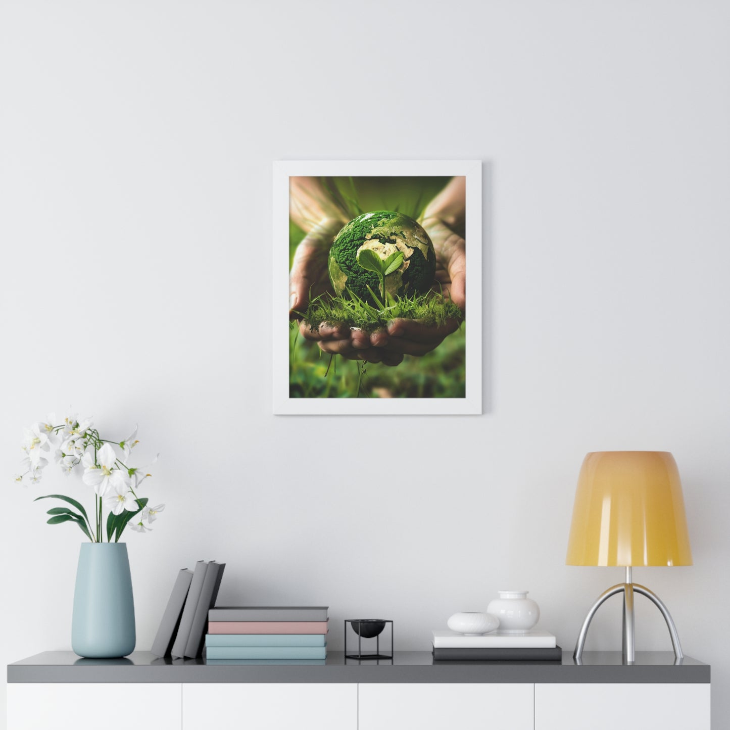 Earth Framed Vertical Poster