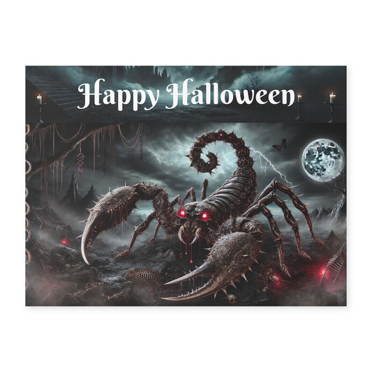 HAPPY HALLOWEEN Yard Sign Scorpio