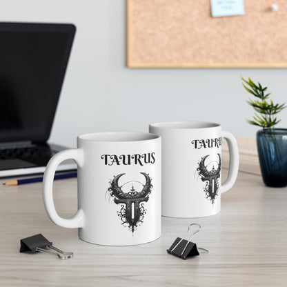 Taurus Ceramic Mug, (11oz, 15oz)