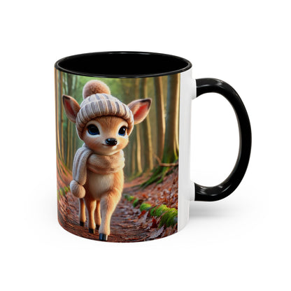 Accent Coffee Mug (11, 15oz) Young Deer Fall Edition, Magical and Fantasy Mug