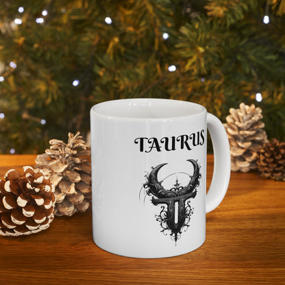 Taurus Ceramic Mug, (11oz, 15oz)