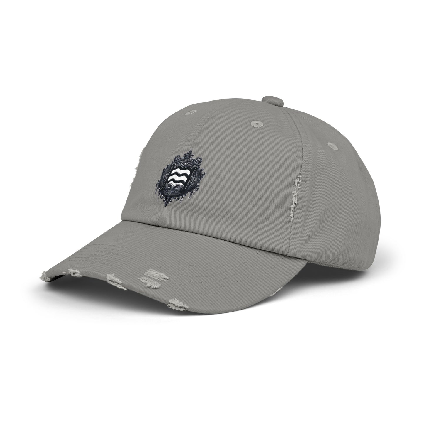 AQUARIUS Unisex Distressed Cap