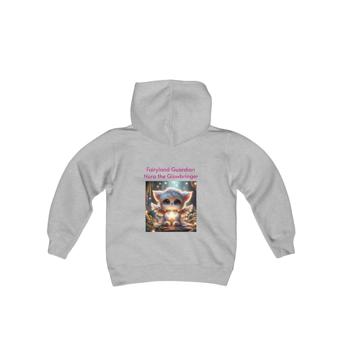 Youth Heavy Blend Hooded Sweatshirt Nora the Glowbringer