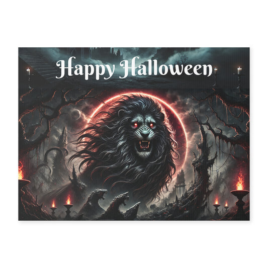 HAPPY HALLOWEEN Yard Sign Leo