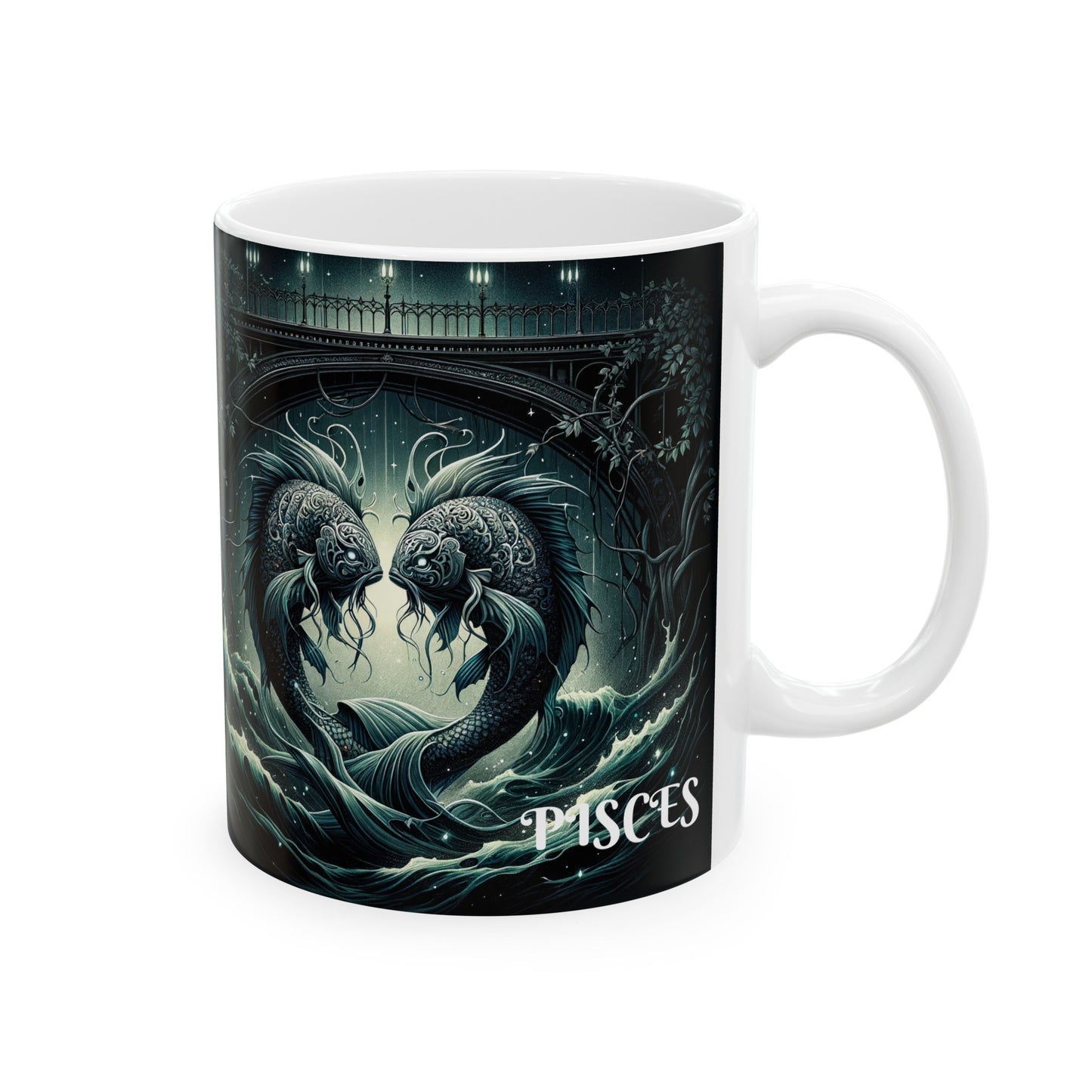 PISCES GOTHIC Ceramic Mug, (11oz, 15oz)