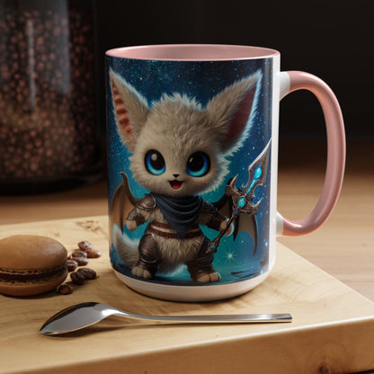 Accent Coffee Mug (11, 15oz) Valor the Valiant Fairyland Guardian, Magical and Fantasy Mug