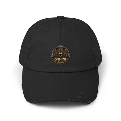 GEMINI Unisex Distressed Cap