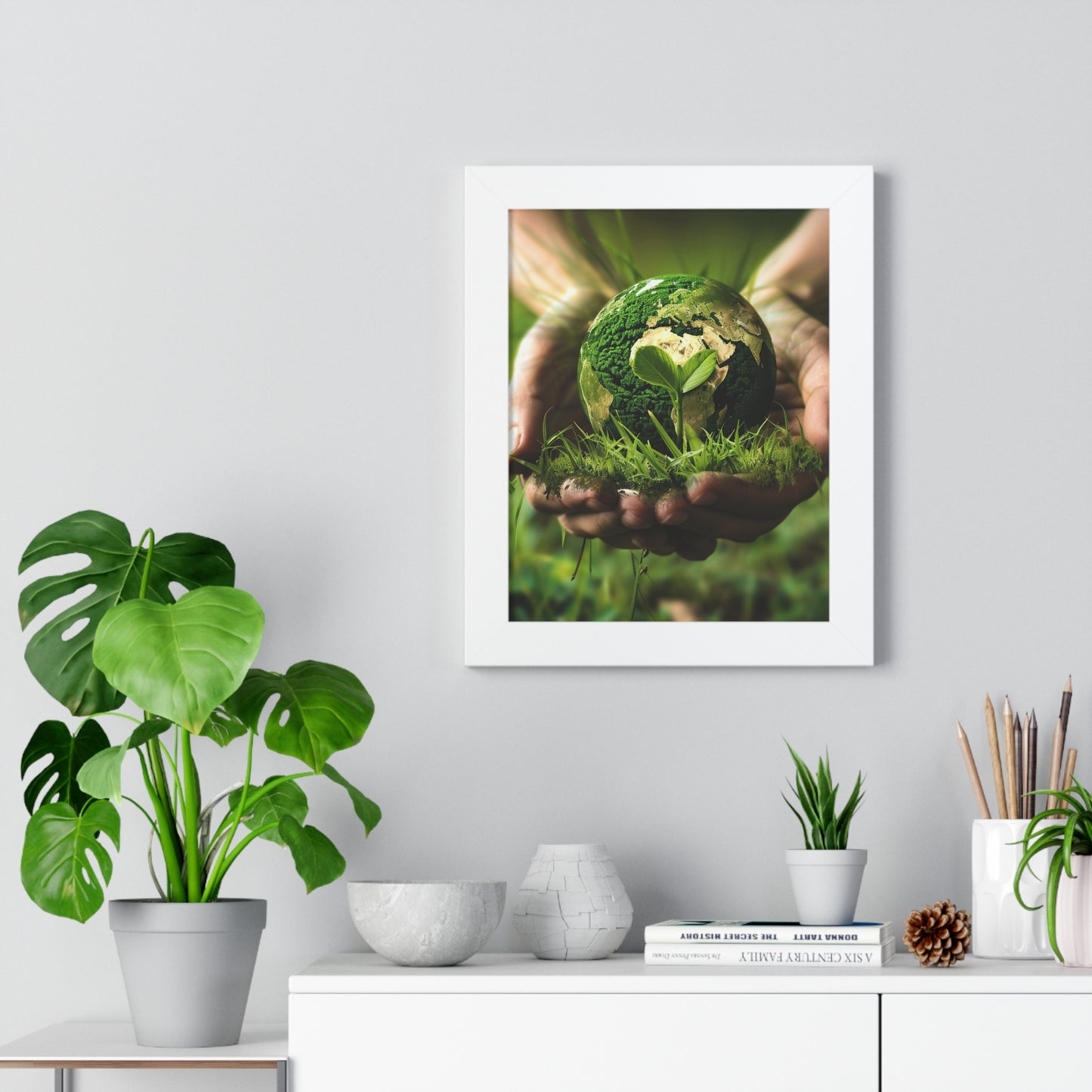 Earth Framed Vertical Poster