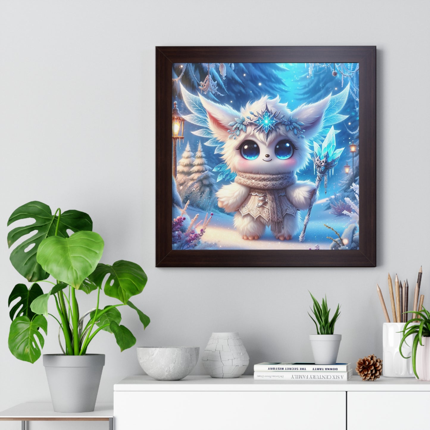 Framed Vertical Poster Frost the Frostbringer Fairyland Guardian