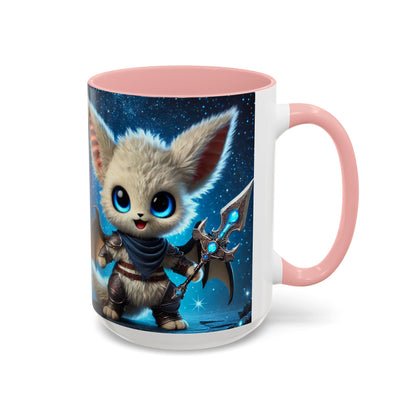 Accent Coffee Mug (11, 15oz) Valor the Valiant Fairyland Guardian, Magical and Fantasy Mug