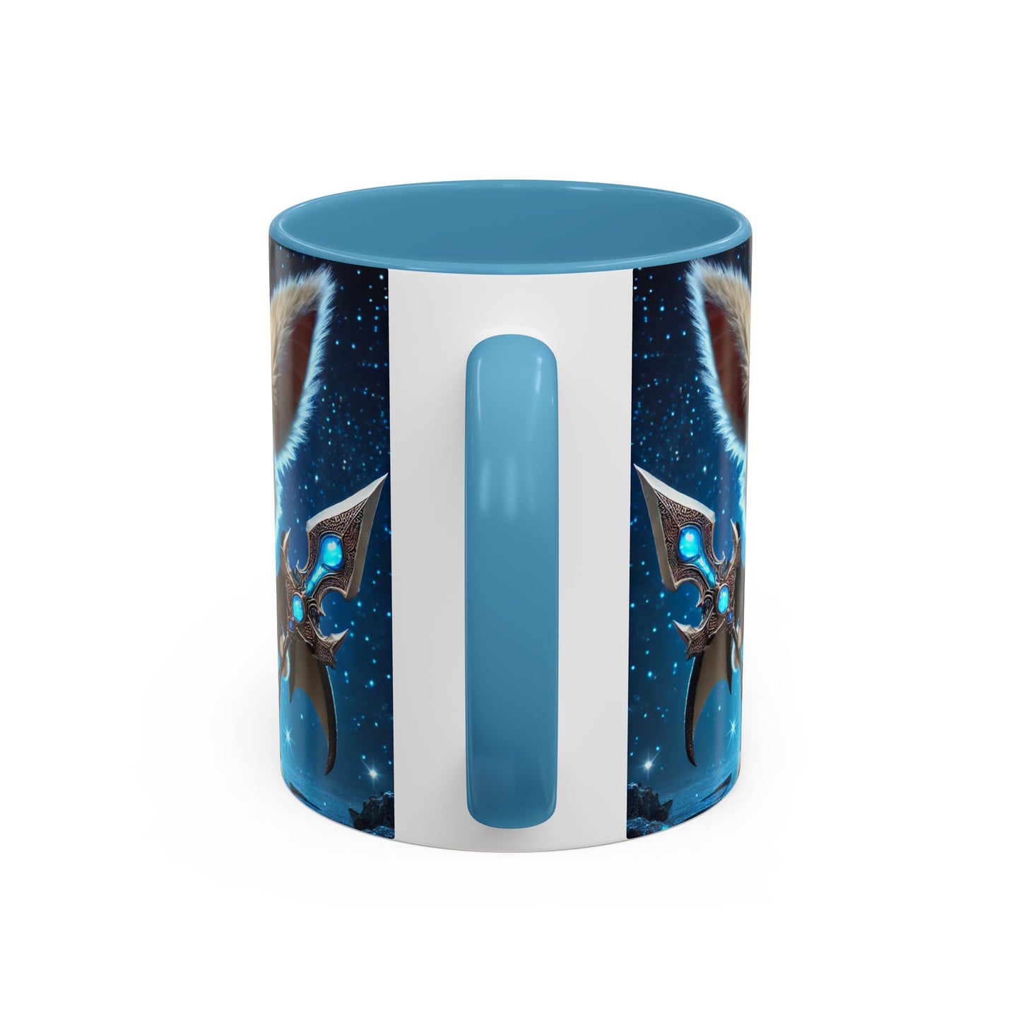 Accent Coffee Mug (11, 15oz) Valor the Valiant Fairyland Guardian, Magical and Fantasy Mug