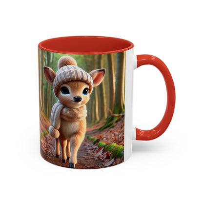 Accent Coffee Mug (11, 15oz) Young Deer Fall Edition, Magical and Fantasy Mug