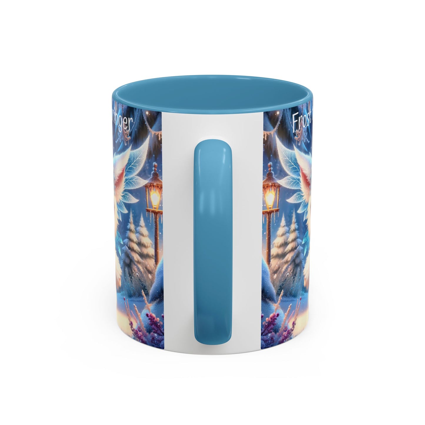 Accent Mug (11, 15oz) Frost the Frostbringer Fairyland Guardian, Magical and Fantasy Mug