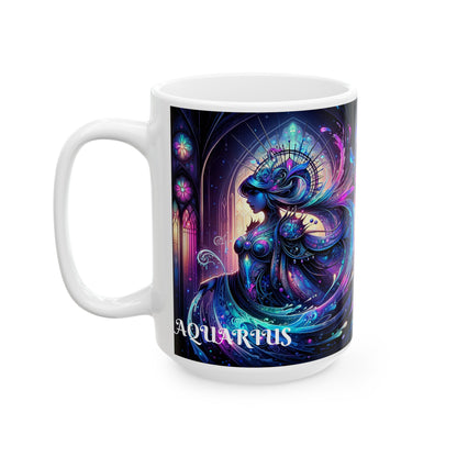 Aquarius Ceramic Mug, (11oz, 15oz)