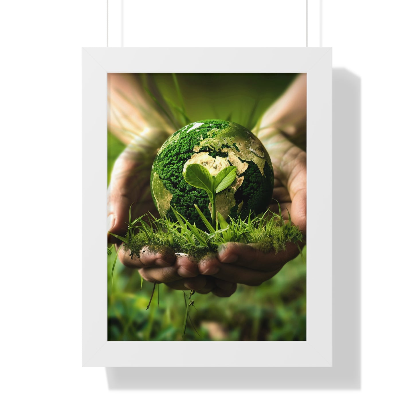 Earth Framed Vertical Poster