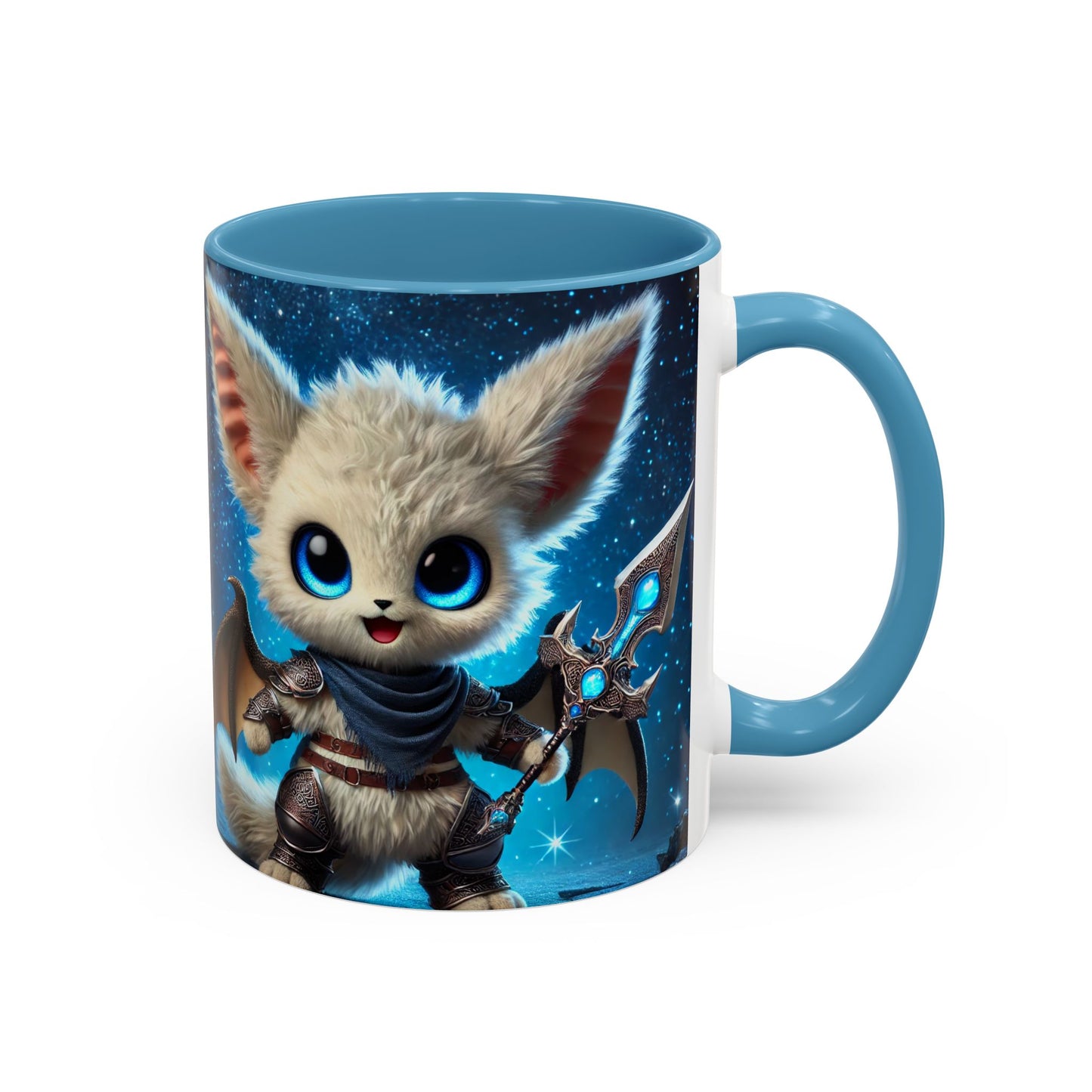 Accent Coffee Mug (11, 15oz) Valor the Valiant Fairyland Guardian, Magical and Fantasy Mug