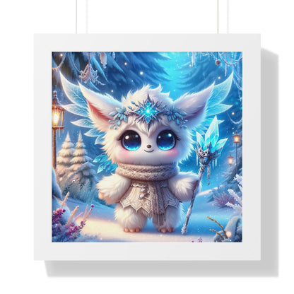 Framed Vertical Poster Frost the Frostbringer Fairyland Guardian