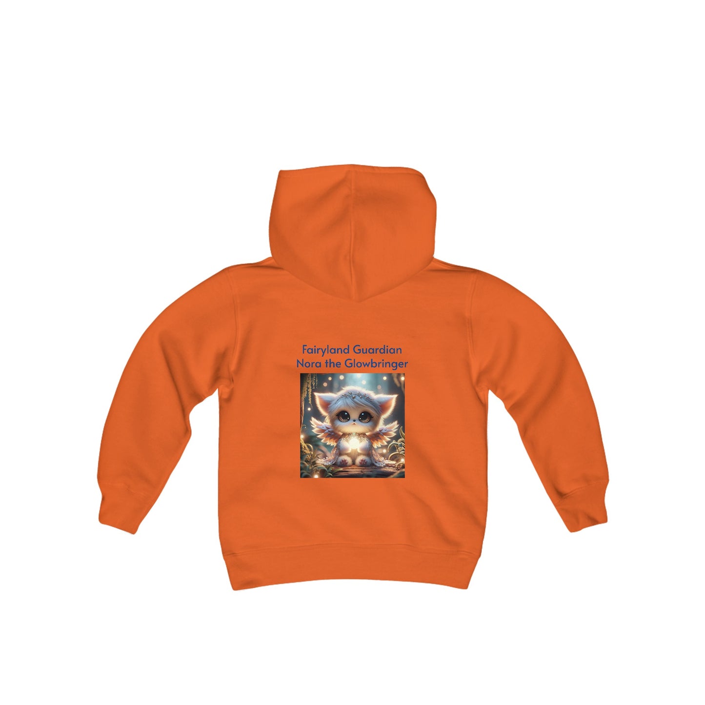 Youth Heavy Blend Hooded Sweatshirt Nora the Glowbringer