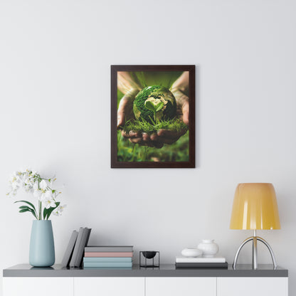 Earth Framed Vertical Poster