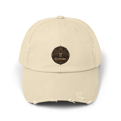 GEMINI Unisex Distressed Cap