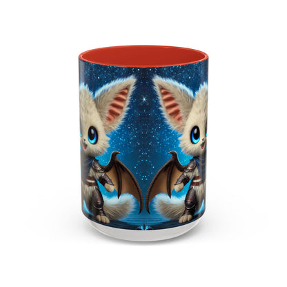 Accent Coffee Mug (11, 15oz) Valor the Valiant Fairyland Guardian, Magical and Fantasy Mug