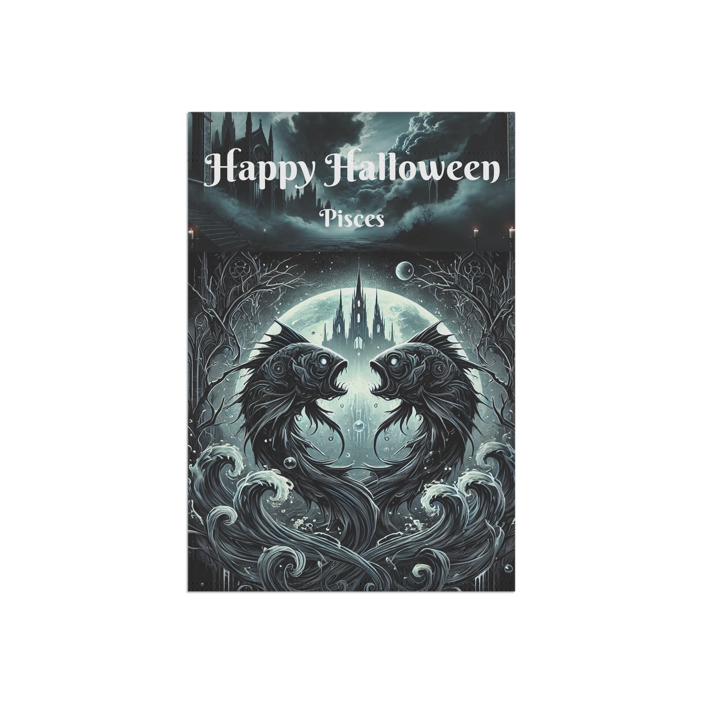 Happy Halloween Garden & House Banner - Pisces