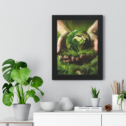 Earth Framed Vertical Poster