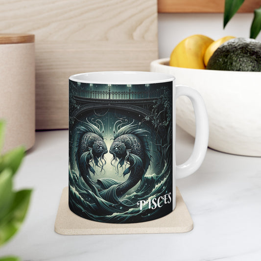 PISCES GOTHIC Ceramic Mug, (11oz, 15oz)