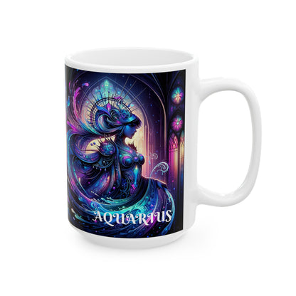 Aquarius Ceramic Mug, (11oz, 15oz)