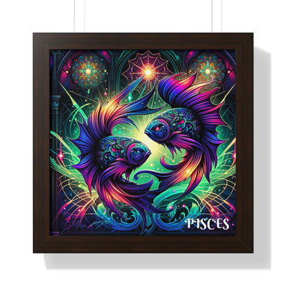 PISCES Framed Vertical Poster