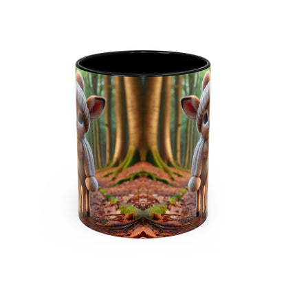 Accent Coffee Mug (11, 15oz) Young Deer Fall Edition, Magical and Fantasy Mug