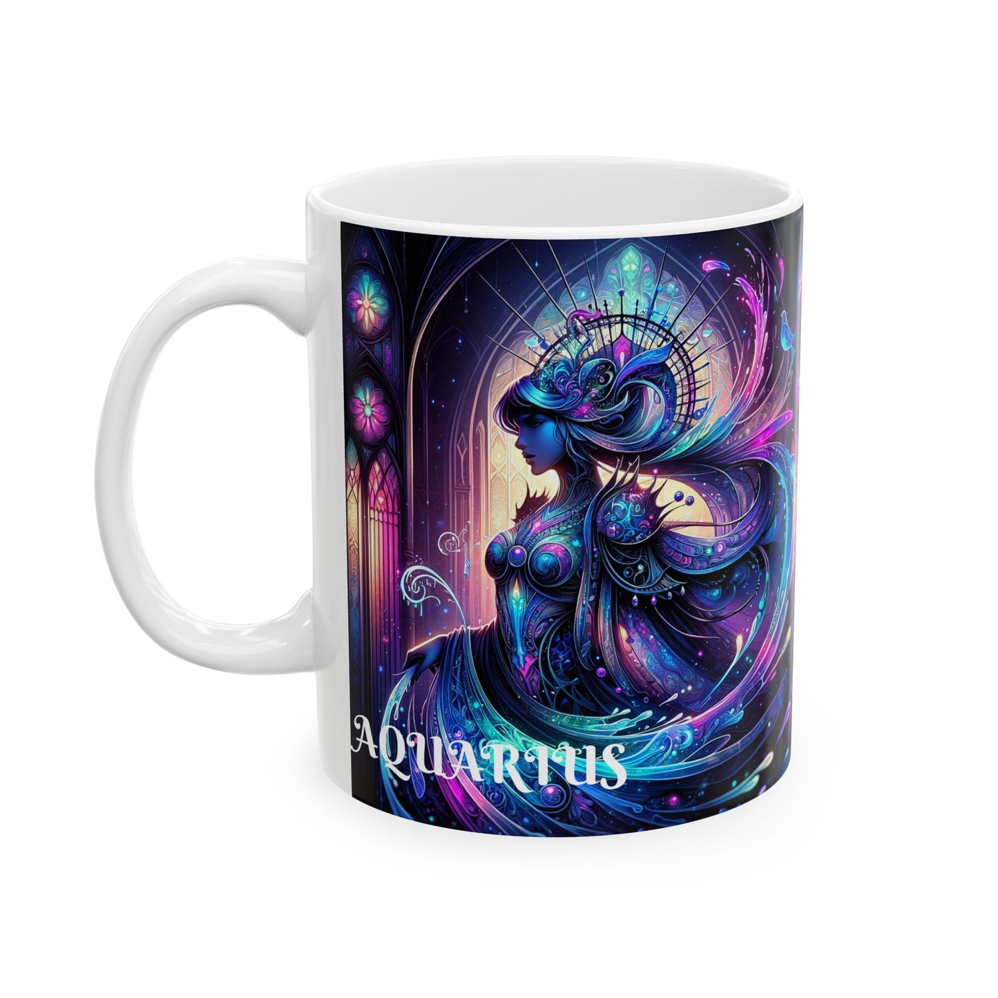 Aquarius Ceramic Mug, (11oz, 15oz)