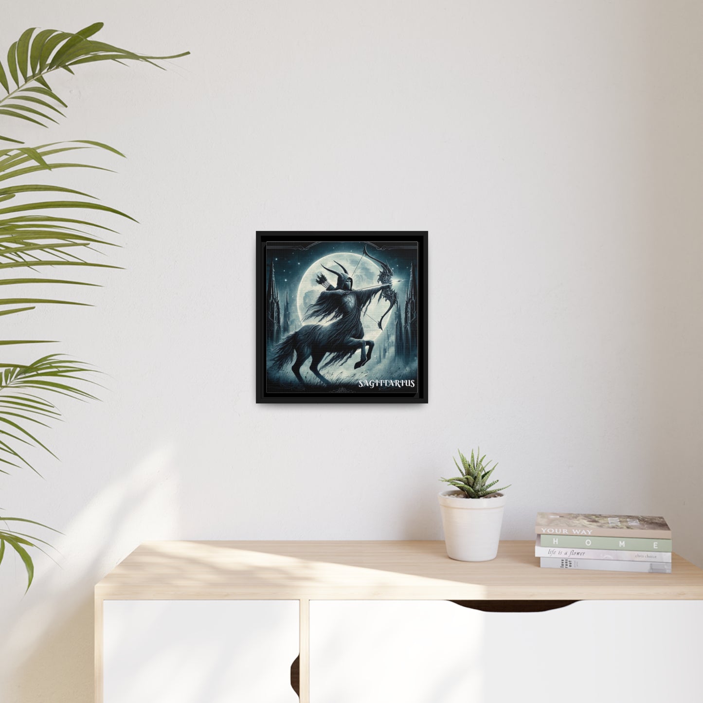 Sagittarius Matte Canvas, Black Frame